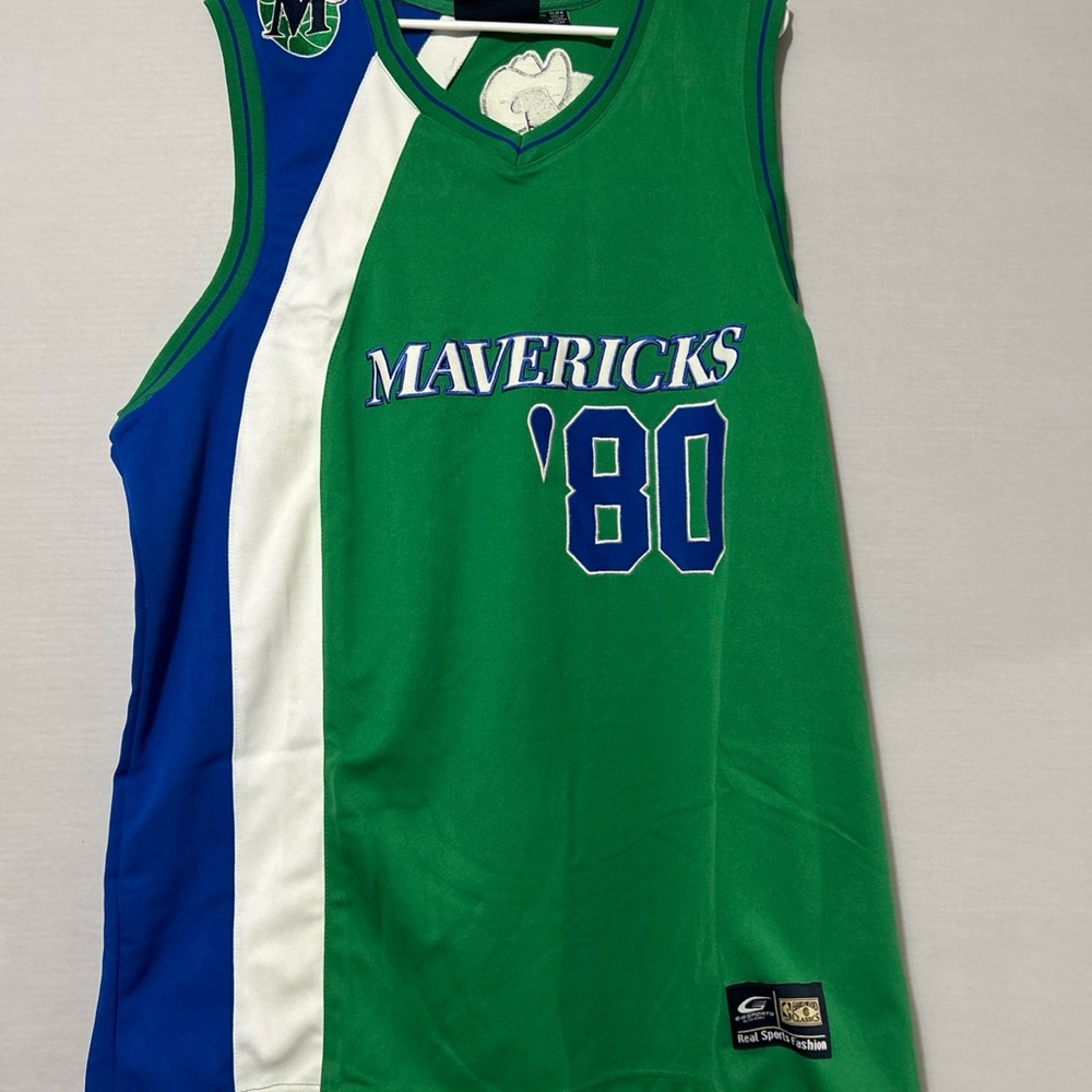 G-III Sports Green Hardwood Classics Mavericks Jersey